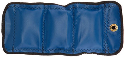 Sammons Preston Cuff Weight, 4 lb, Blue, Velcro Strap & D-Ring Closure, Grommet for Easy Hanging, Lead Free Steel Ankle & Wrist Weights, For Strength Building & Injury Rehab, Sold Individually - style: 4 lbs.
