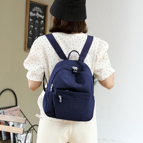 Mini Backpack Purse for Women, Stylish Daypack Shoulder Bag, Small Lightweight Daypack for Work Travle College (A- Dark Blue) - color: A- Dark Blue