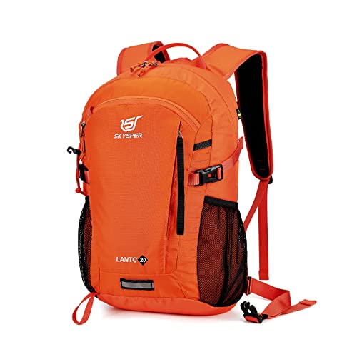 SKYSPER Small Hiking Backpack, 20L Lightweight Travel Backpacks Hiking Daypack for Women Men - color: Lantc20-orange, size: 20l