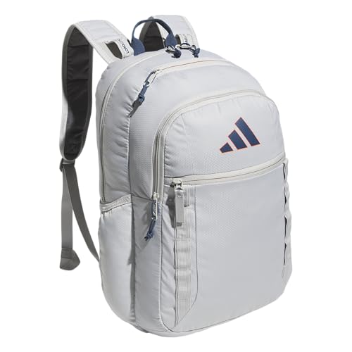 adidas Excel 7 School Backpack for Laptop, Gym and Travel, 34L, Grey Two/Mineral Blue/7.5, OSFA - color: Grey Two/Mineral Blue/7.5, size: One Size
