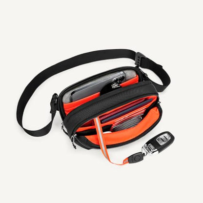 reeyee Commuter EDC Sling Bag for Men, 840D Cordura, Slide Buckle, Black - size: A7-Sliding buckle-3L