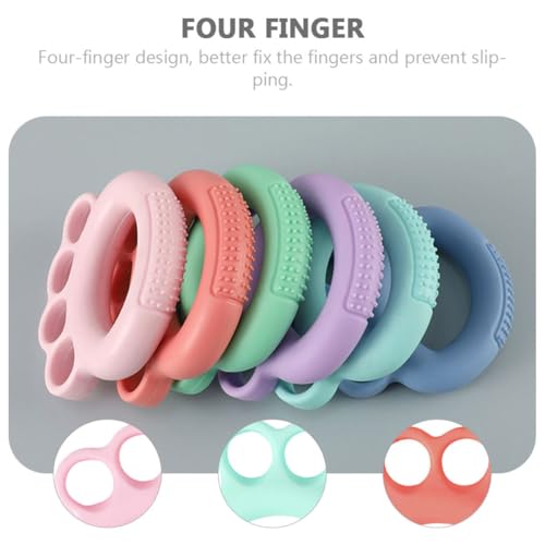 Luxshiny 3pcs Hand Grip Strengthener Rings Set Silicone Massage Surface, Finger Trainers for Hand Rehabilitation and Strength Training, 10lb Pink, 20lb Mint Green, 30lb Orange for Musicians