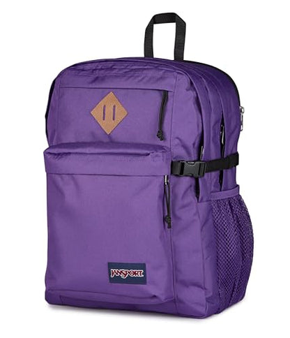 JanSport Main Campus Backpack - Travel or Work backpack w 15-Inch Laptop Sleeve and Dual Water Bottle Pockets, Grape Jelly - color: Grape Jelly