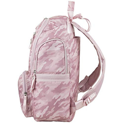 BODHI Baby Waterproof Multi-Function Travel Essentials Baby Tote Diaper Bag Backpack Changing Pad, Stroller Straps for Parents, Unisex, Pink Fluid Camo - color: Pink Fluid Camo