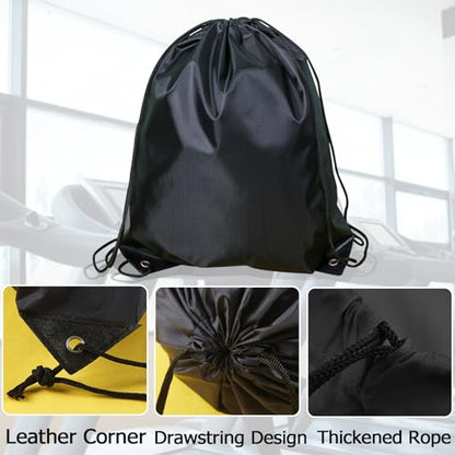 Drawstring Backpack 4PCS Bulk String Backpack Drawstring Bags Sport Gym Cinch Bag Nylon String Bag for Women Men (Black 4PCS) - color: Black 4pcs