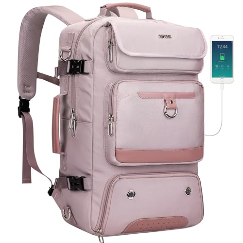 PIJUSHI Carry on Travel Backpack for Women Convertible Duffel Bag Backpack Large Luggage Rucksack Fit 16 Inch Laptop(PE039 Light Purple) - color: Light Purple