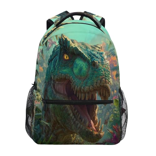 susiyo Jungle Dinosaur School Backpack Bookbag Lightweight College Back Pack Travel Camping Casual Daypack for Teens Girls Boys Women Men - color: Jungle Dinosaur