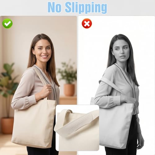Shimmeroo 4 Pcs Silicone Shoulder Strap Gripper, Non Slip Purse Strap Pad, Shoulder Saver for Travel Bags Backpack Tote