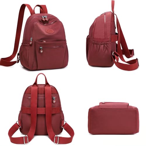 Mini Backpack Purse for Women, Stylish Daypack Shoulder Bag, Small Lightweight Daypack for Work Travle College (A- Wine Red) - color: A- Wine Red