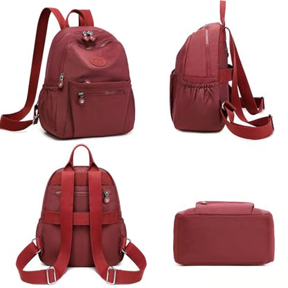 Mini Backpack Purse for Women, Stylish Daypack Shoulder Bag, Small Lightweight Daypack for Work Travle College (A- Wine Red) - color: A- Wine Red