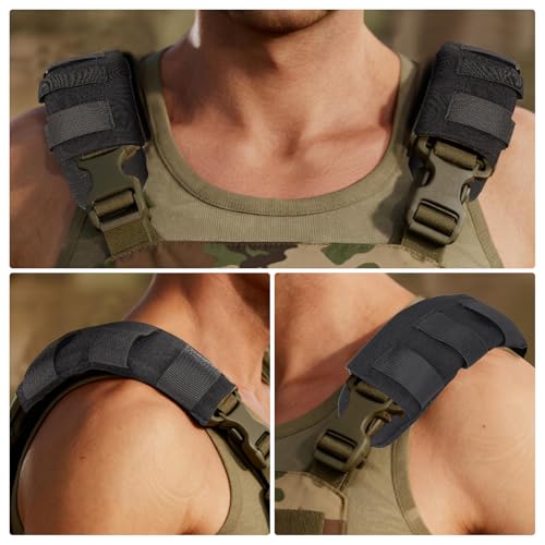 2 Pack Shoulder Strap Pads, Backpack Accessories Nylon Cushion Vest Shoulder Strap Pads with Spacer Mesh Fit for 2" Sling Bags Straps