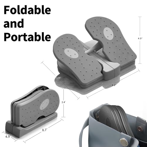 Mini Foldable Leg Exerciser | Portable Foot Pedal Exercise Machine | Under Desk Stepper for Leg Muscle Training, Leg Circulation & Home Office Use