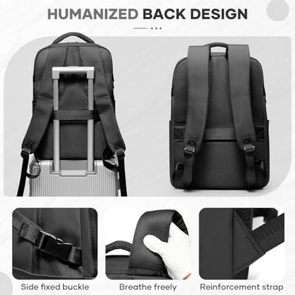 suwasp Large Travel Backpack for Women Men Mochila Airline Approved Carry On Personal Item Backpack Bag Frontier Airlines Personal Item Travel Bag Flight Approved Luggage Backpack - Black - color: Black, size: Large