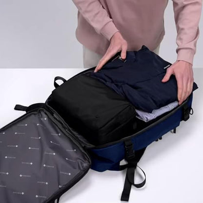 PUREVAVE Laptop Backpack for Men, and Women, YKK Zippers - color: Dark Blue