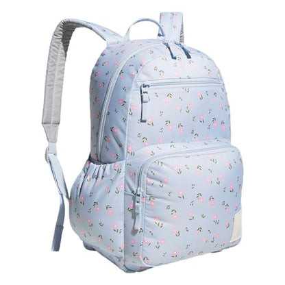 adidas Lineage Backpack for Laptop, School and Travel, 22L, Ditsy Floral Crystal Sky, OSFA - color: Ditsy Floral Crystal Sky