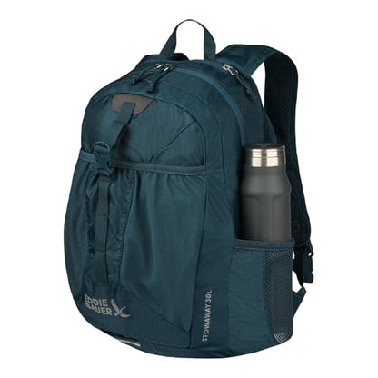 Eddie Bauer Stowaway Packable Backpack | Travel | Outdoor | Lightweight | Foldable | Durable | Ripstop Polyester | 30L - Marine - color: Marine, size: 30L