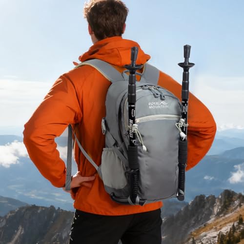 Small Hiking Backpack 20L Lightweight Waterproof Travel Camping Daypack - color: Gray