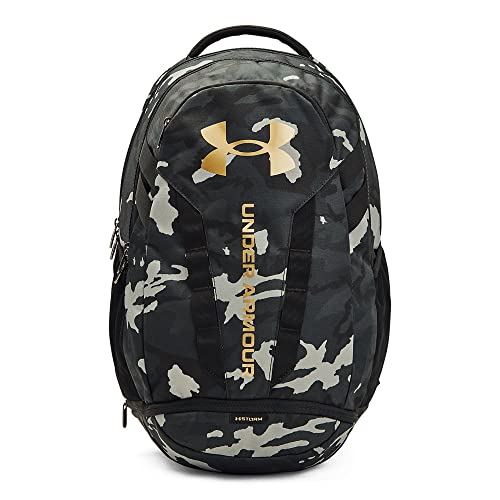 Under Armour Unisex Hustle 5.0 Backpack - color: Black (007)/Metallic Gold