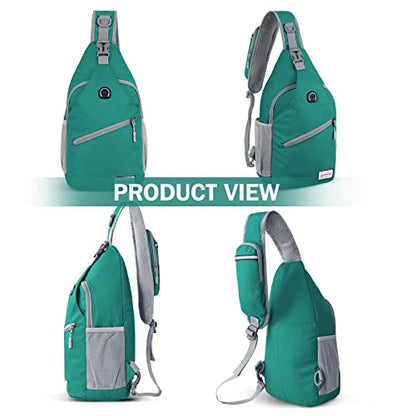ZOMAKE Sling Bag,Small Crossbody Sling Backpack,Water Resistant Shoulder Daypack for Travel,Anti Thief Chest Bag for Hiking(Army Green(New)) - color: Army Green(new)