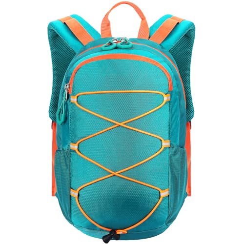 10L Kids Hiking Backpack, Small Waterproof Travel Daypack for Camping, Lightweight Pack for Boys or Girls Ages 4-12 (Green) - color: Green