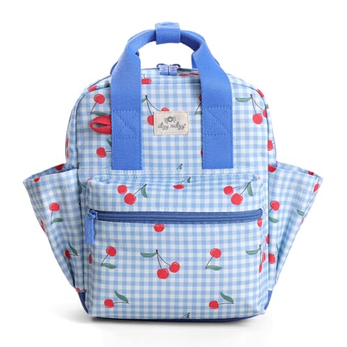Itzy Ritzy Toddler Backpack - Daycare Bag - Features Adjustable Shoulder Straps, 2 Side Pockets & Spacious Interior with Wipeable Fabric Lining & Name Label, Cherry - color: Cherry