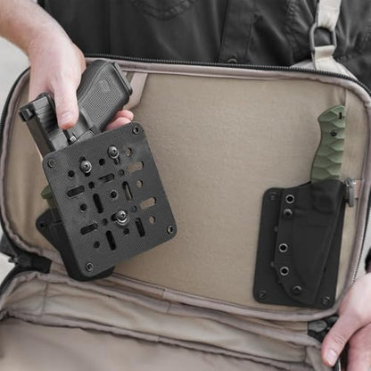 GRITR Kydex Hook & Loop Multi-Size Panel Package for Holsters, EDC Organizers for Military Gear & Tactical Equipment, Rigid Hook and Loop Panel Backpack Inserts