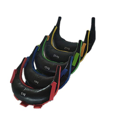 Fitness Squat Exercise Weights Sandbags, Horn Sandbag Training Exercise Dynamic Load Heavy Duty Workout Gym Sandbag for Functional Strength Training Exercises - color: Black