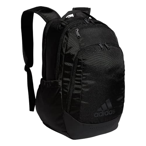 adidas Defender Sports Backpack with Shoe Compartment, Soccer Bag - color: Black/Black