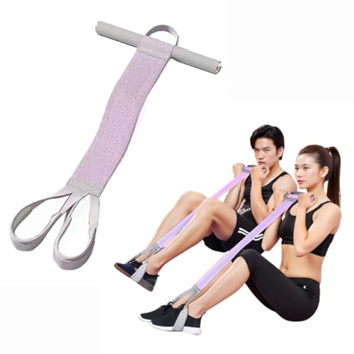 2025 New Yoga Pedal Resistance Fabric Band with Handles Anti-Broken Elastic Sit Up Pull Rope for Strength Training 120lb Full-Body Excercise Band Portable Unisex Resistance Exercise Bands - color: Purple