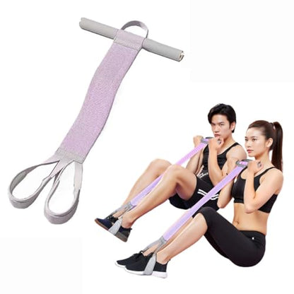 2025 New Yoga Pedal Resistance Fabric Band with Handles Anti-Broken Elastic Sit Up Pull Rope for Strength Training 120lb Full-Body Excercise Band Portable Unisex Resistance Exercise Bands - color: Purple