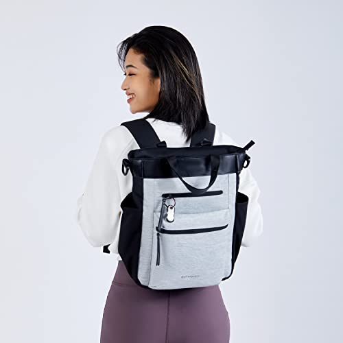 Sherpani Soleil, Anti Theft Convertible Backpack, 3 in 1 Tote, Crossbody Purse, 18L Travel Bag, Fits 13” Laptop (Sterling Lite) - color: Sterling - Lite