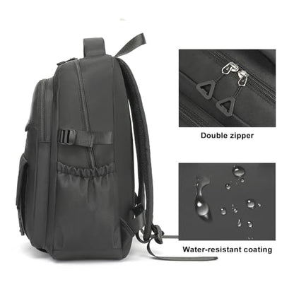 Kids High Middle School Backpack for Girls 5-12 Kawaii Travel Aesthetic Bookbag,Black - color: Black