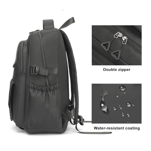Kids High Middle School Backpack for Girls 5-12 Kawaii Travel Aesthetic Bookbag,Black - color: Black