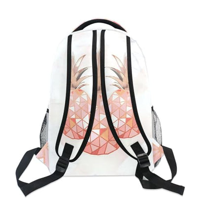 ALAZA Rose Gold Pineapple Pink Marble Backpack Purse for Teen Girls Women Kids Bookbags Laptop School Bag with Multiple Pockets - color: Pineapple
