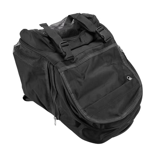 Zunate Large Capacity Sports Backpack, Oxford Cloth Bag with Laptop Compartment and Ventilated Mesh Pockets for Football Basketball Gear in Red, 40 X 30 X 25cm - color: Black