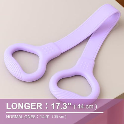 LEZER Figure 8 Resistance Band, Fitness Elastic Rope, Execrise Workout for Arm, Back, Chest and Shoulder, Yoga, Pilates, Stretching, Physical Therapy Equipment - style: Purple；20 lbs