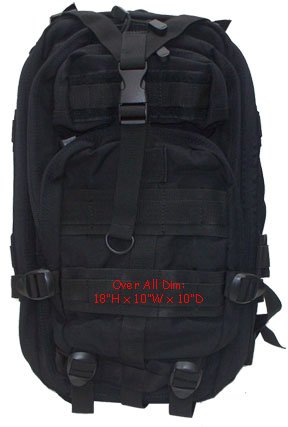 Level III Lv3 Molle Assault Pack Backpack--BLACK