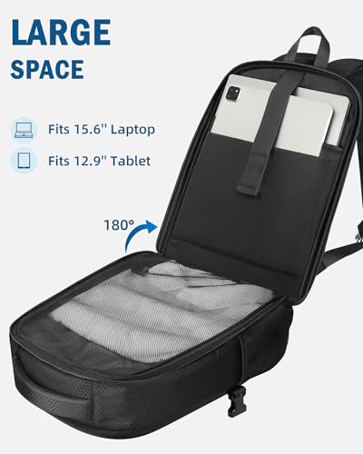 PEKREWS Atom 2 Case, Large Capacity Backpack for Potensic Atom 2/SE/3-Axis/LT, Expandable Travel Drone Bag Fits 15.6 Inch Laptop and Fly More Combo (Not Compatible with RC PTD 1 Remote Controller)
