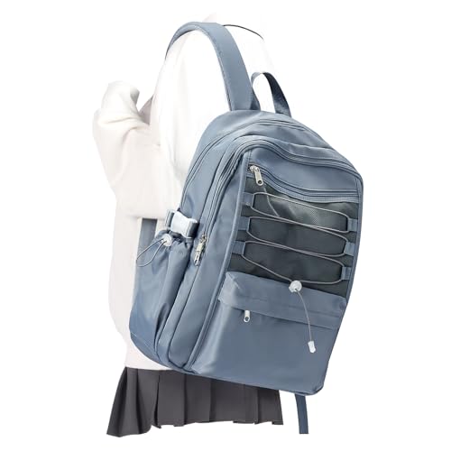 Backpacks For College Students Women,Aesthetic Bookbag,Casual Dayback Small Travel Backpacks,Waterproof Middle School Backpack For Teens Girls Boys(Blue) - color: C4-blue
