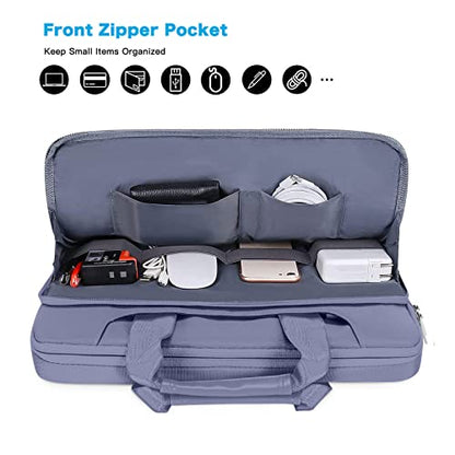 MOSISO 360 Protective Laptop Bag 15.6 inch, 15-16 inch Computer Bag Compatible with MacBook Air 15 inch/Pro 16 inch, HP,Dell,Lenovo,Asus,Notebook, Laptop Carrying Case with Strap&Handle, Lavender Gray - color: Lavender Gray, size: 16 inch
