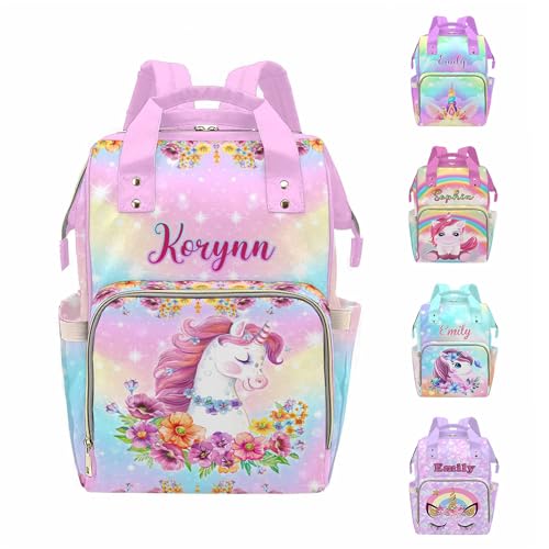 MyPupSocks Custom Diaper Bag Backpack with Personalized Name - Lovably Yours, New Mom and Precious Newborn Daughter Granddaughter - color: Style 3