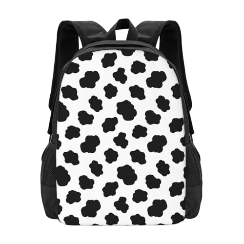 Lightweight Polyester Daypack Cow Print, Anti Theft Large Capacity Travel Hiking Backpack Unisex Carry On Bag for Outdoor Commute Business Use - color: Design (571)