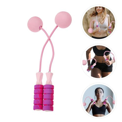 Cordless Weighted Jump Rope for Fitness, Mute Tangle-free Ropeless Skipping Rope with Large Ball, Indoor Workout Exercise Equipment for Men and Women