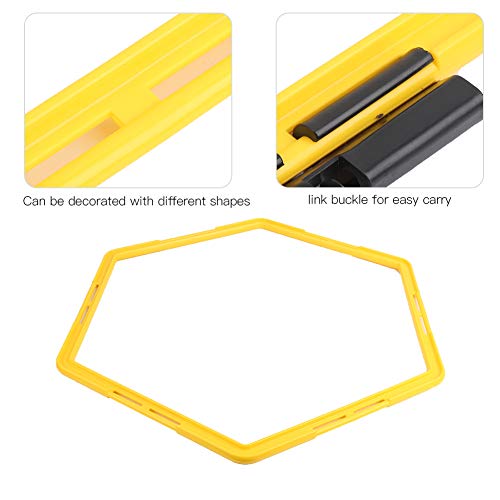 CHICIRIS 6Pcs Agile, Polygon Physical Training Equipment with Link Buckle for Easy Carry, Bright Color for Football Basketball Baseball Tennis Sports