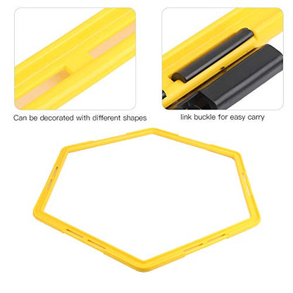CHICIRIS 6Pcs Agile, Polygon Physical Training Equipment with Link Buckle for Easy Carry, Bright Color for Football Basketball Baseball Tennis Sports