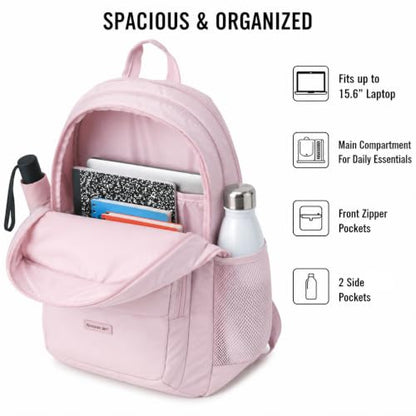 Reebok Backpack - Multipurpose Lightweight Carry On Everyday Laptop Gym Travel Commuter Backpack, Regan II Ashen Lilac - color: Regan II Ashen Lilac