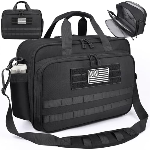 HILOMON Travel Messenger Laptop Bag 17.3 Inch Carry on Large Tactical Briefcase YKK-Zipper Waterproof Computer Bags for Travel Work Business Overnight