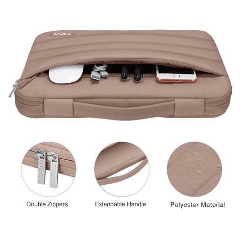 MOSISO Compatible with MacBook Air 15 inch Case M5 2026 M4 2025 M3 2024 M2 2023 A3448 A3241 A3114 A2941, Plastic Hard Shell Case&Puffy Sleeve Bag&Keyboard Skin&Webcam Cover&Screen Film, Bronze Brown - color: Bronze Brown