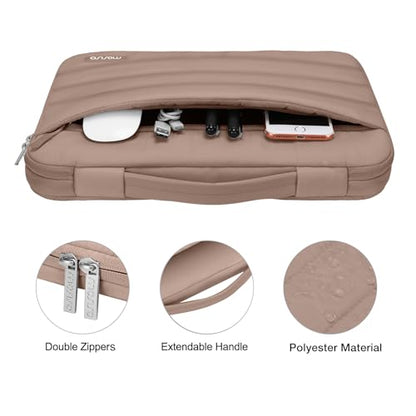 MOSISO Compatible with MacBook Air 15 inch Case M5 2026 M4 2025 M3 2024 M2 2023 A3448 A3241 A3114 A2941, Plastic Hard Shell Case&Puffy Sleeve Bag&Keyboard Skin&Webcam Cover&Screen Film, Bronze Brown - color: Bronze Brown