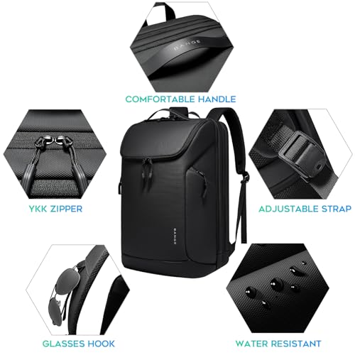 BANGE Laptop backpack with 15.7 inch laptop compartment fit for overnight and commute for men and women - color: Black